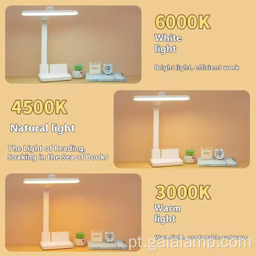 Lâmpada de mesa moderna com controle de toque duplo